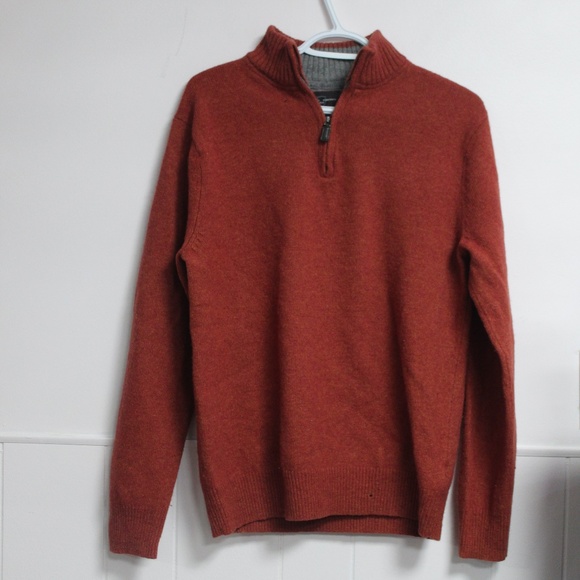 Black and Brown Men's Quarter Zip Sweater - Picture 2 of 3